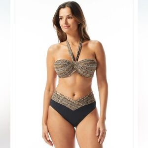 Coco Reef Five Way Bra Sized Underwire Bikini Top - Ikat Stripe